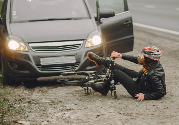 bicycle/pedestrian accident
